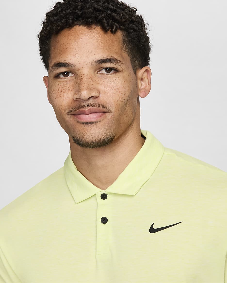 Green nike polo best sale